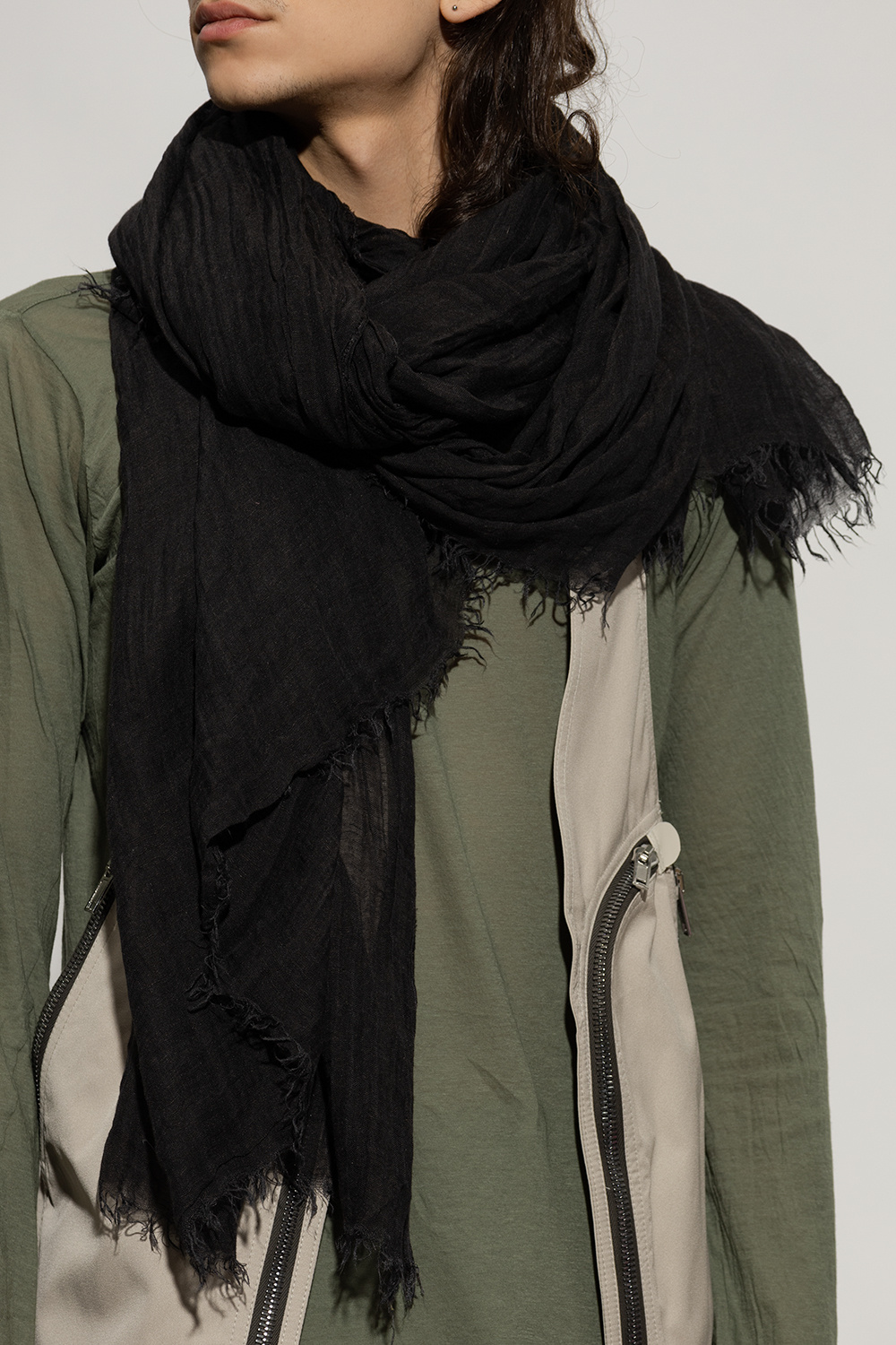 スカーフ Rick Owens Silk Scarf 0400017008856_BLACK?wid=600&